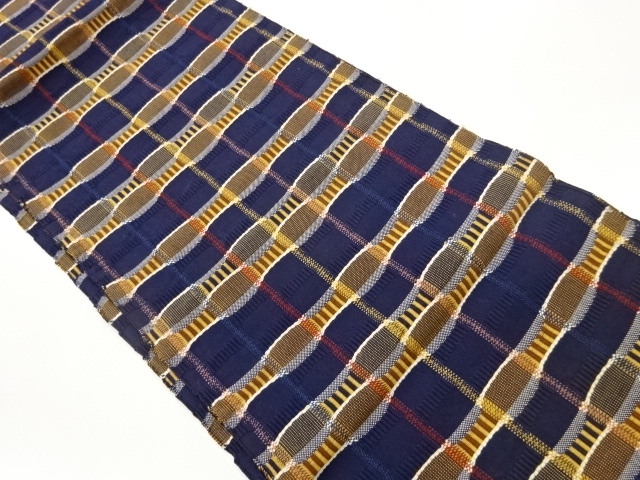 縞模様織出し名古屋帯